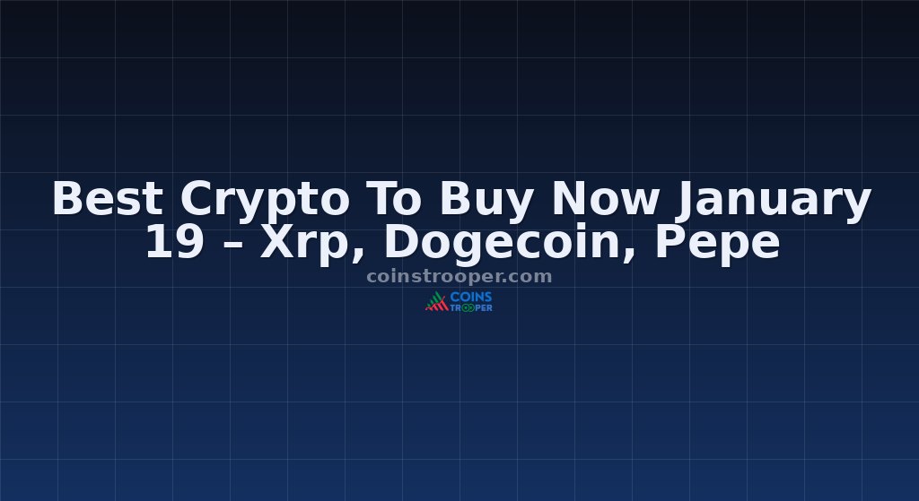 Best Crypto To Buy Now January 19 – Xrp, Dogecoin, Pepe
