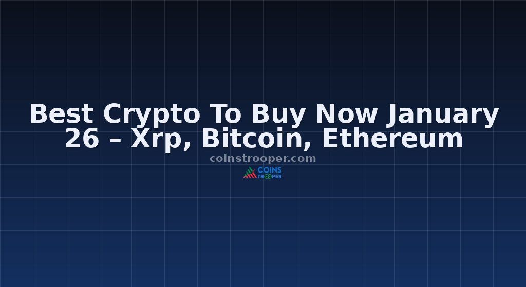 Best Crypto To Buy Now January 26 – Xrp, Bitcoin, Ethereum