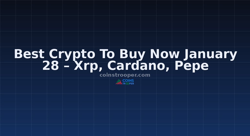 Best Crypto To Buy Now January 28 – Xrp, Cardano, Pepe