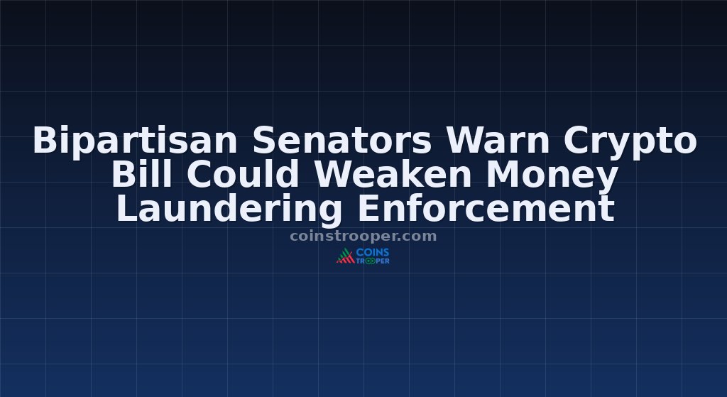 Bipartisan Senators Warn Crypto Bill Could Weaken Money Laundering Enforcement