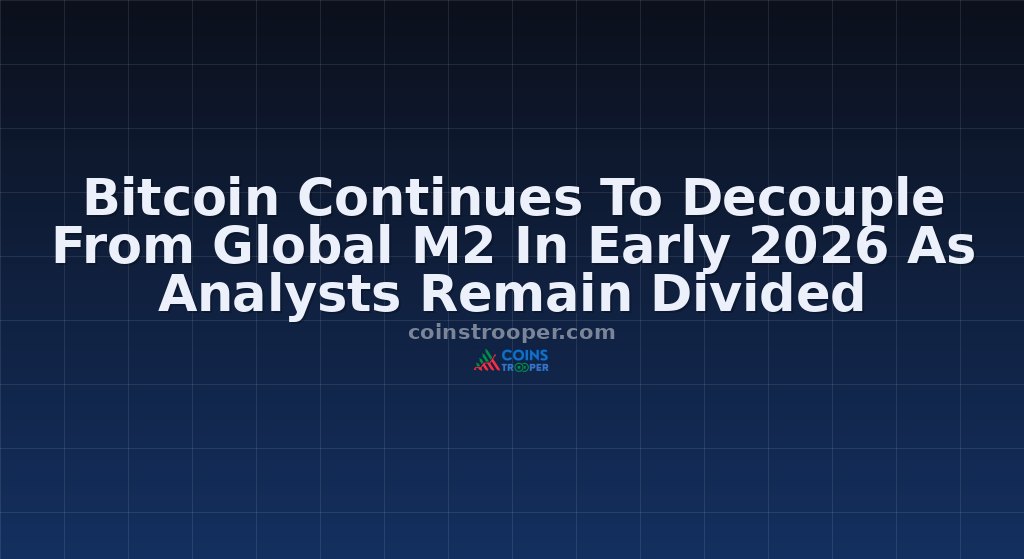 Bitcoin Continues To Decouple From Global M2 In Early 2026 As Analysts Remain Divided