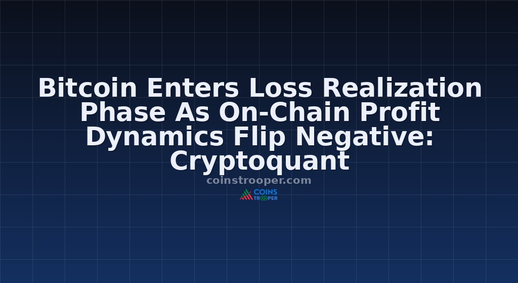 Bitcoin Enters Loss Realization Phase As On-Chain Profit Dynamics Flip Negative: Cryptoquant