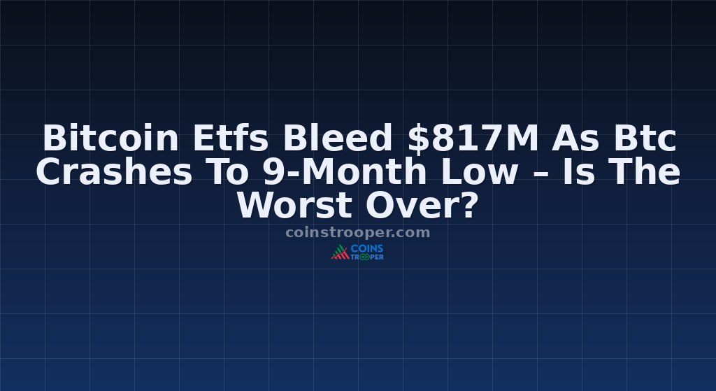 Bitcoin Etfs Bleed $817M As Btc Crashes To 9-Month Low – Is The Worst Over?