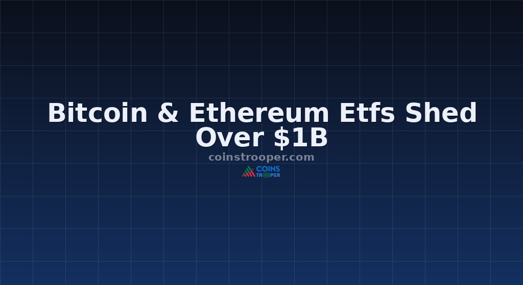 Bitcoin & Ethereum Etfs Shed Over $1B