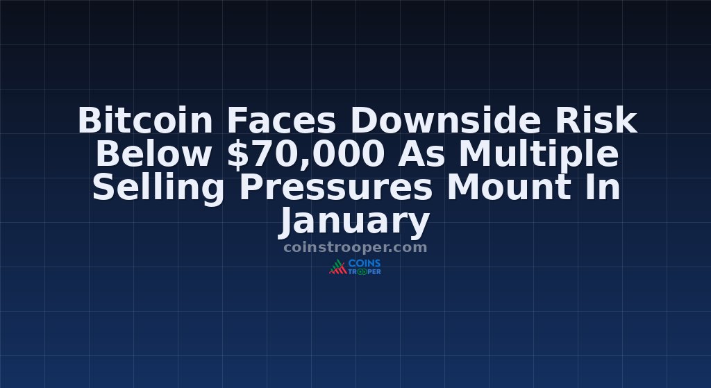 Bitcoin Faces Downside Risk Below $70,000 As Multiple Selling Pressures Mount In January