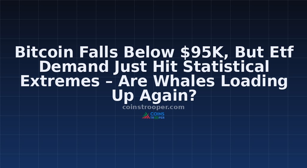 Bitcoin Falls Below $95K, But Etf Demand Just Hit Statistical Extremes – Are Whales Loading Up Again?