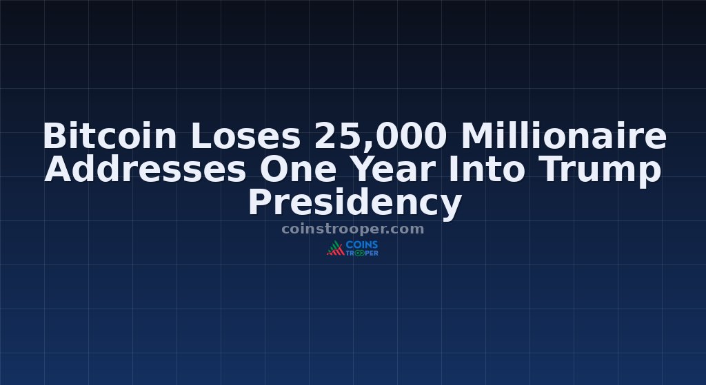 Bitcoin Loses 25,000 Millionaire Addresses One Year Into Trump Presidency
