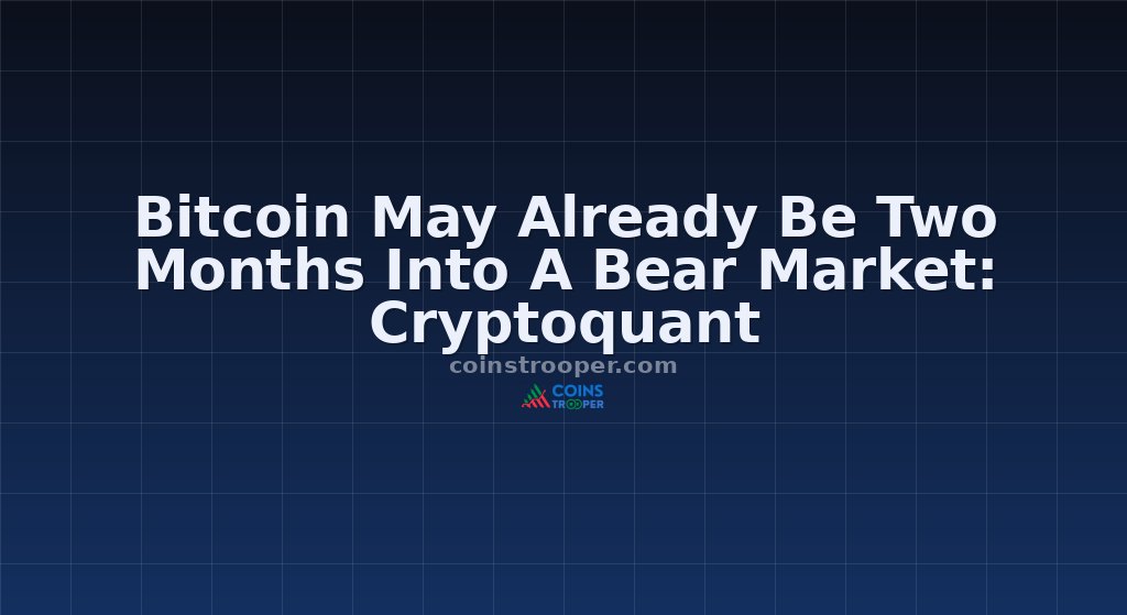 Bitcoin May Already Be Two Months Into A Bear Market: Cryptoquant