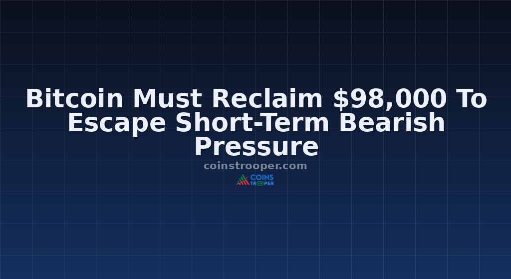 Bitcoin Must Reclaim $98,000 To Escape Short-Term Bearish Pressure
