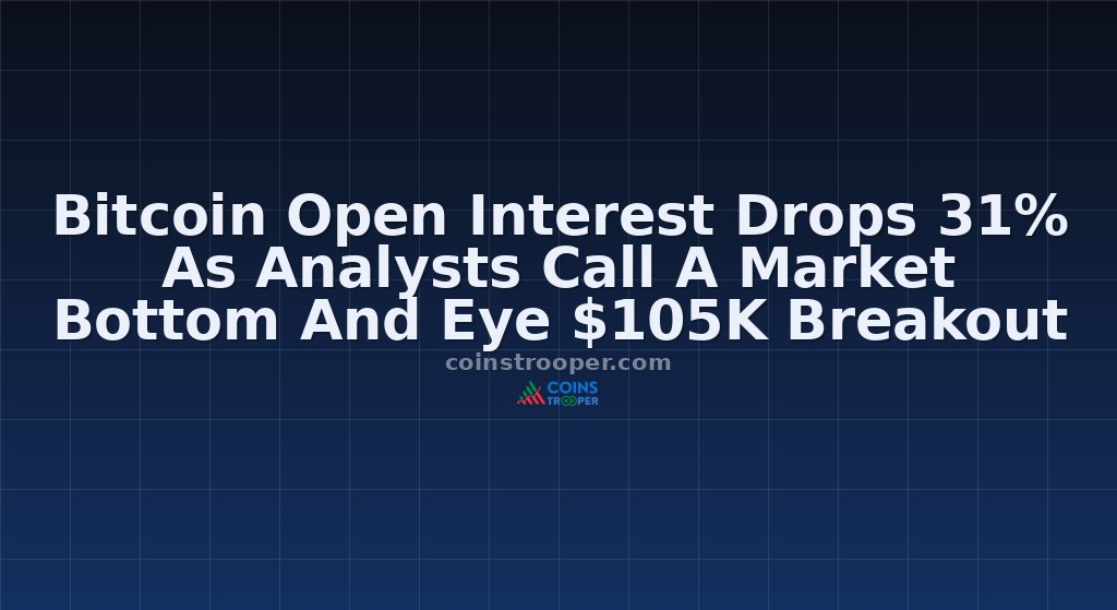 Bitcoin Open Interest Drops 31% As Analysts Call A Market Bottom And Eye $105K Breakout