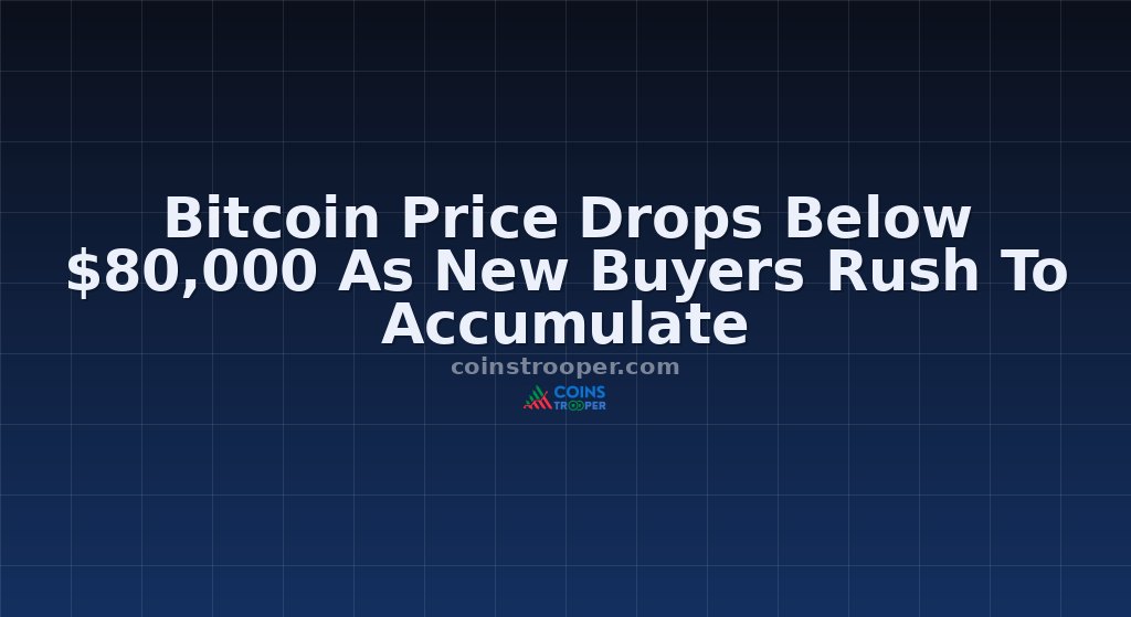 Bitcoin Price Drops Below $80,000 As New Buyers Rush To Accumulate