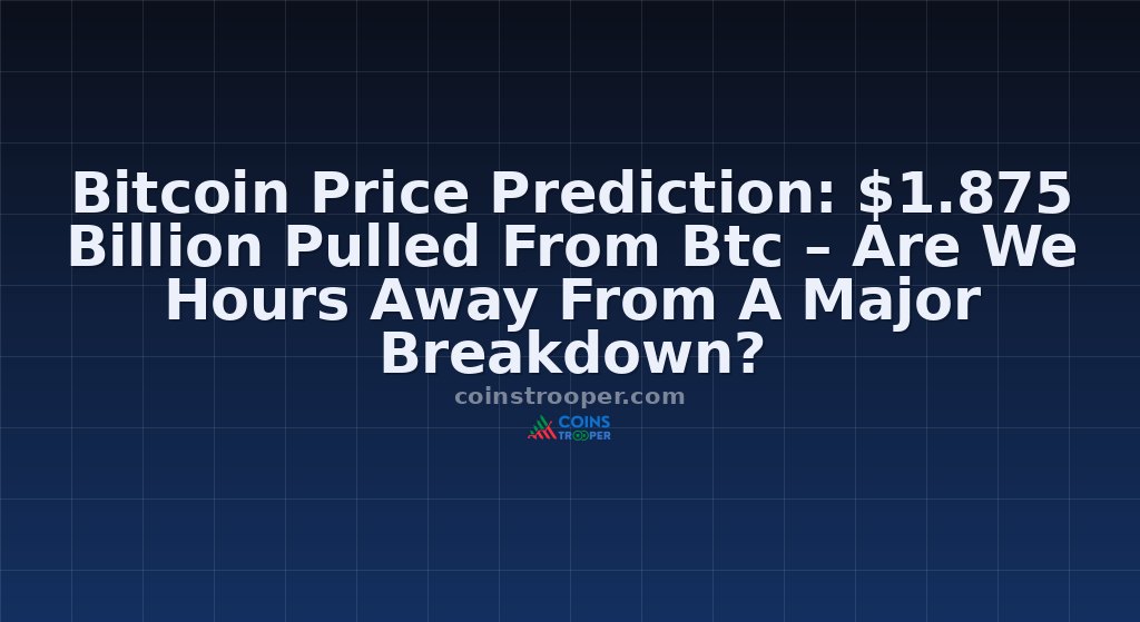 Bitcoin Price Prediction: $1.875 Billion Pulled From Btc – Are We Hours Away From A Major Breakdown?