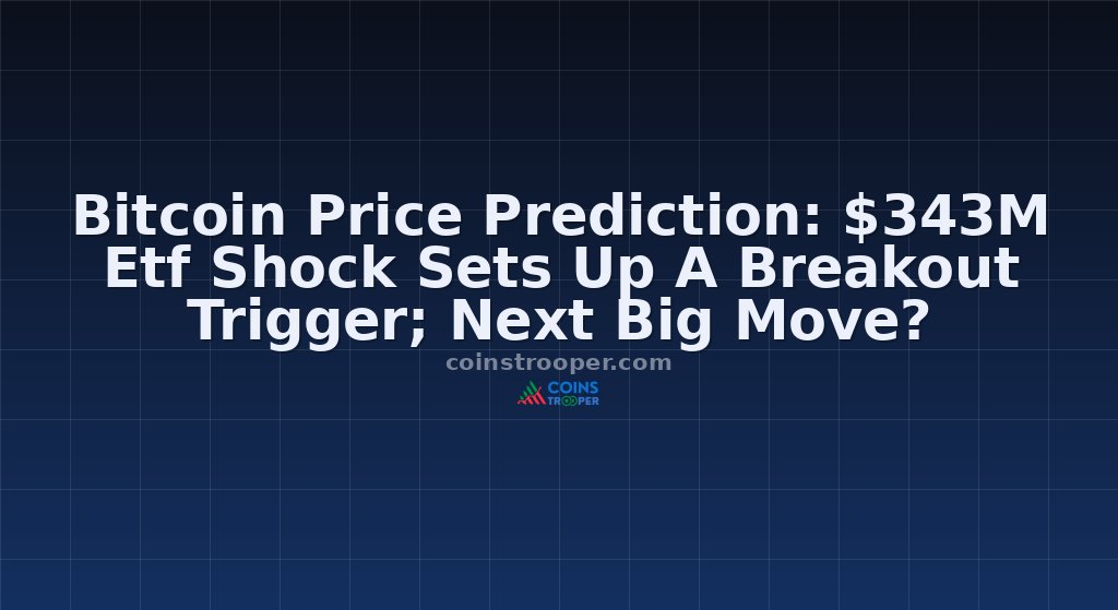 Bitcoin Price Prediction: $343M Etf Shock Sets Up A Breakout Trigger; Next Big Move?