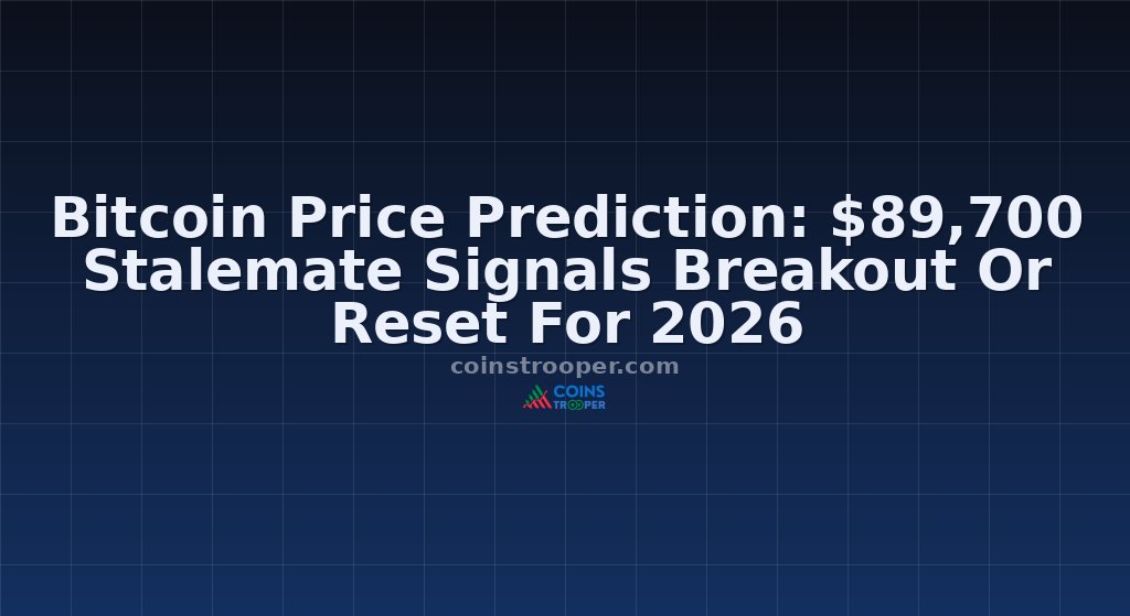 Bitcoin Price Prediction: $89,700 Stalemate Signals Breakout Or Reset For 2026