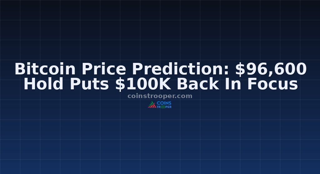 Bitcoin Price Prediction: $96,600 Hold Puts $100K Back In Focus