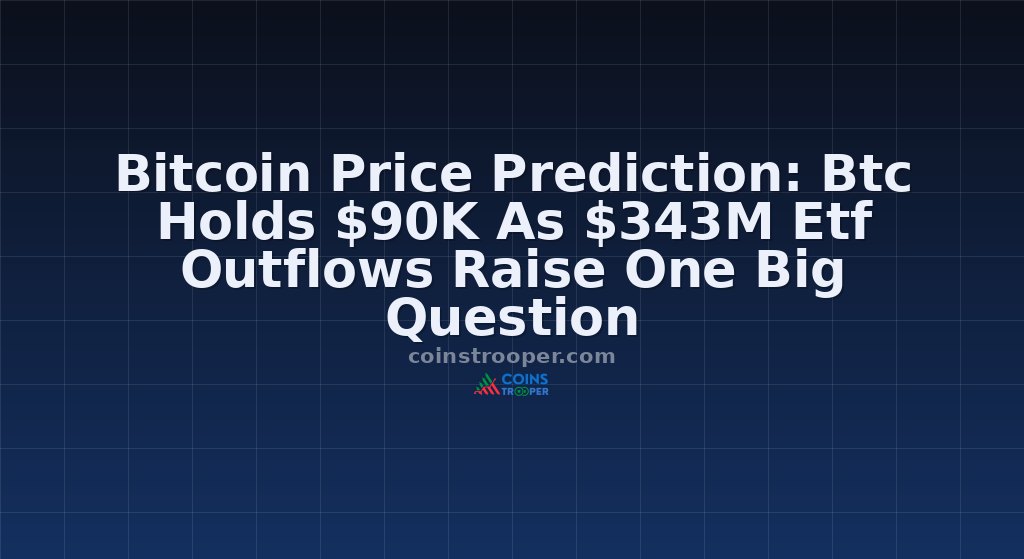 Bitcoin Price Prediction: Btc Holds $90K As $343M Etf Outflows Raise One Big Question