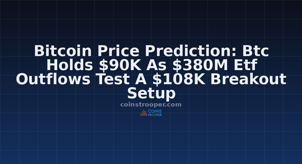 Bitcoin Price Prediction: Btc Holds $90K As $380M Etf Outflows Test A $108K Breakout Setup