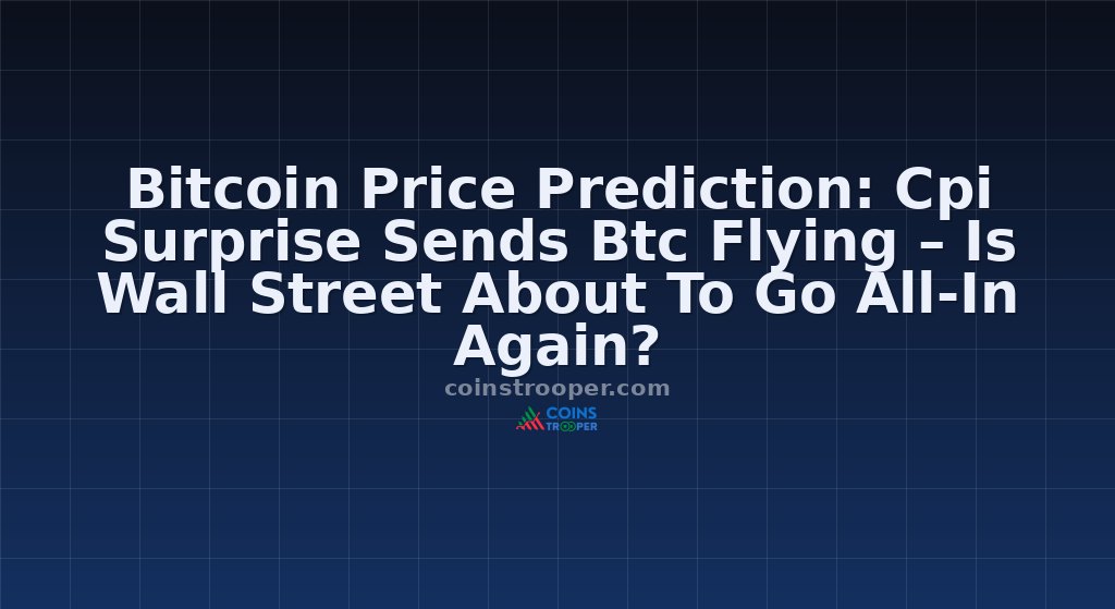 Bitcoin Price Prediction: Cpi Surprise Sends Btc Flying – Is Wall Street About To Go All-In Again?