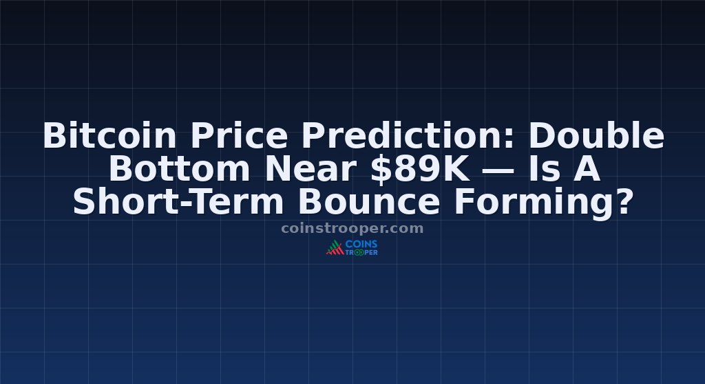 Bitcoin Price Prediction: Double Bottom Near $89K — Is A Short-Term Bounce Forming?