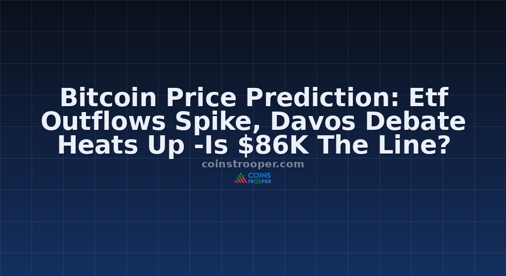 Bitcoin Price Prediction: Etf Outflows Spike, Davos Debate Heats Up -Is $86K The Line?