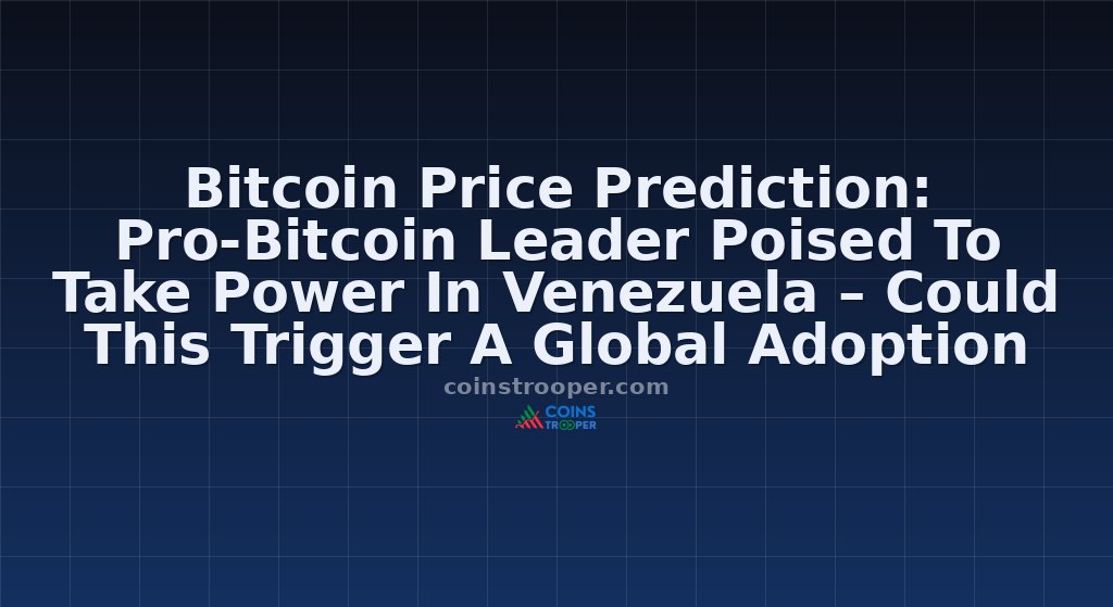 Bitcoin Price Prediction: Pro‑Bitcoin Leader Poised To Take Power In Venezuela – Could This Trigger A Global Adoption Shock?