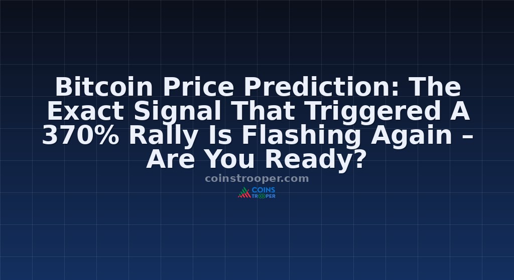 Bitcoin Price Prediction: The Exact Signal That Triggered A 370% Rally Is Flashing Again – Are You Ready? 