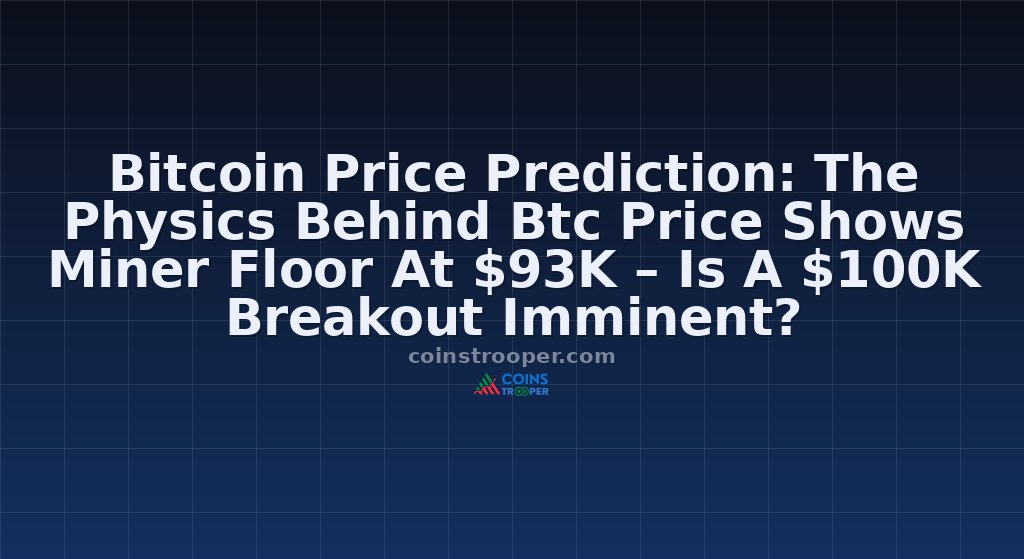 Bitcoin Price Prediction: The Physics Behind Btc Price Shows Miner Floor At $93K – Is A $100K Breakout Imminent?