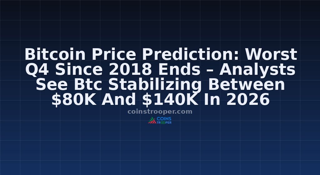 Bitcoin Price Prediction: Worst Q4 Since 2018 Ends – Analysts See Btc Stabilizing Between $80K And $140K In 2026