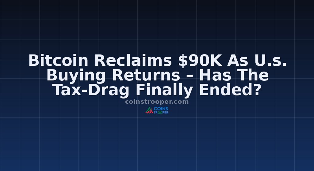Bitcoin Reclaims $90K As U.s. Buying Returns – Has The Tax-Drag Finally Ended?