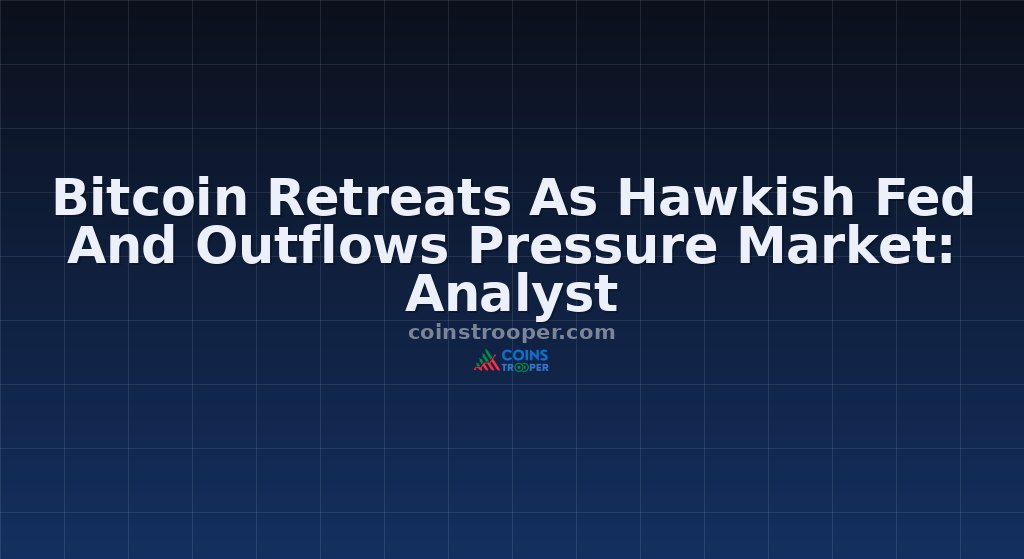 Bitcoin Retreats As Hawkish Fed And Outflows Pressure Market: Analyst