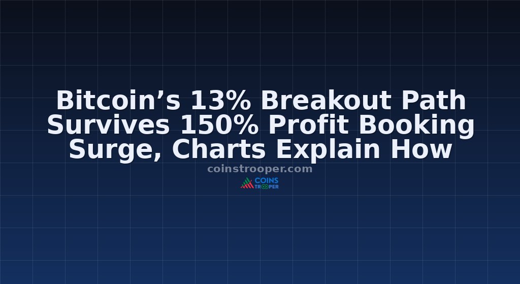 Bitcoin’s 13% Breakout Path Survives 150% Profit Booking Surge, Charts Explain How