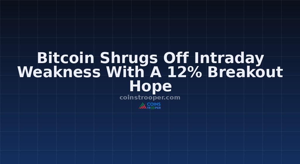 Bitcoin Shrugs Off Intraday Weakness With A 12% Breakout Hope