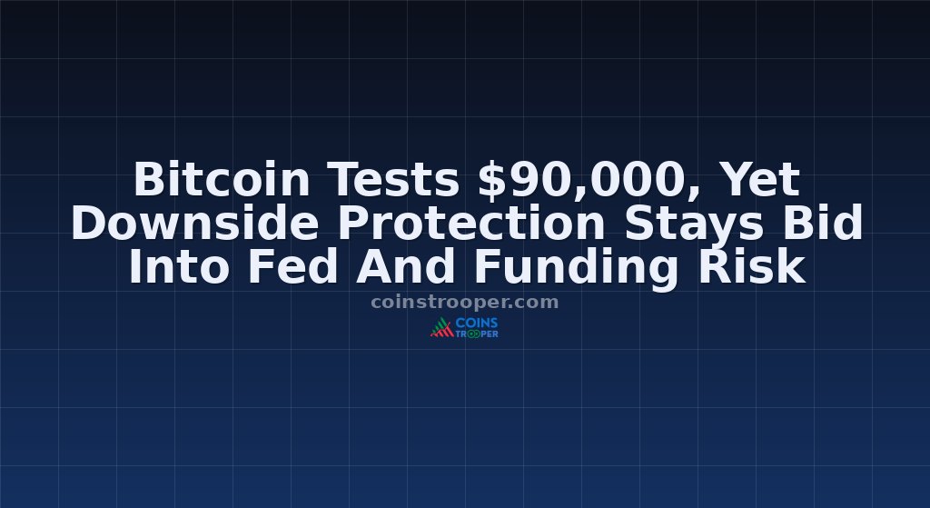 Bitcoin Tests $90,000, Yet Downside Protection Stays Bid Into Fed And Funding Risk