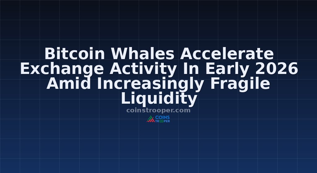 Bitcoin Whales Accelerate Exchange Activity In Early 2026 Amid Increasingly Fragile Liquidity