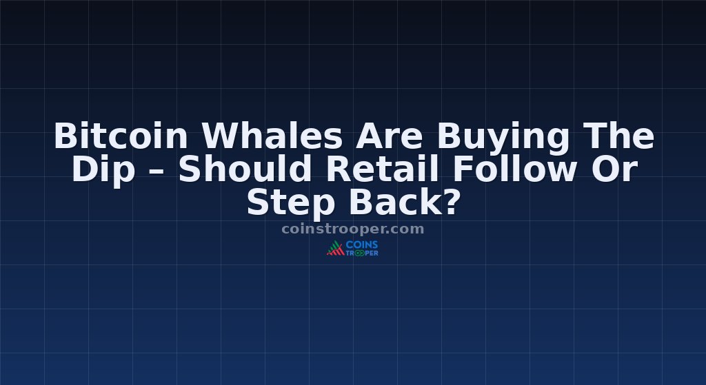 Bitcoin Whales Are Buying The Dip – Should Retail Follow Or Step Back?
