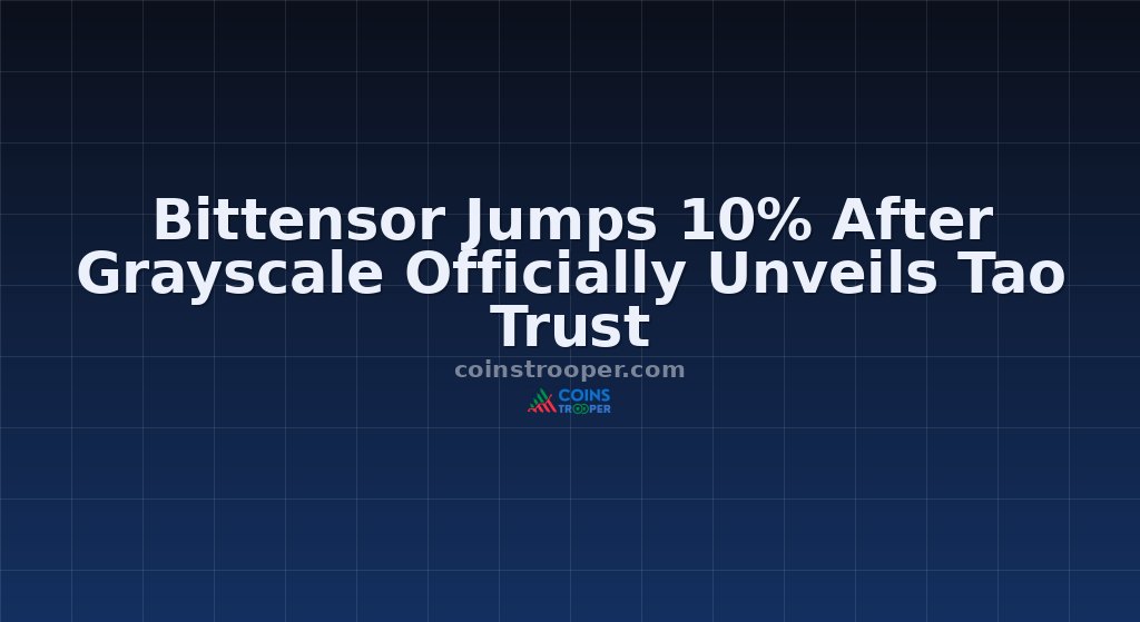 Bittensor Jumps 10% After Grayscale Officially Unveils Tao Trust