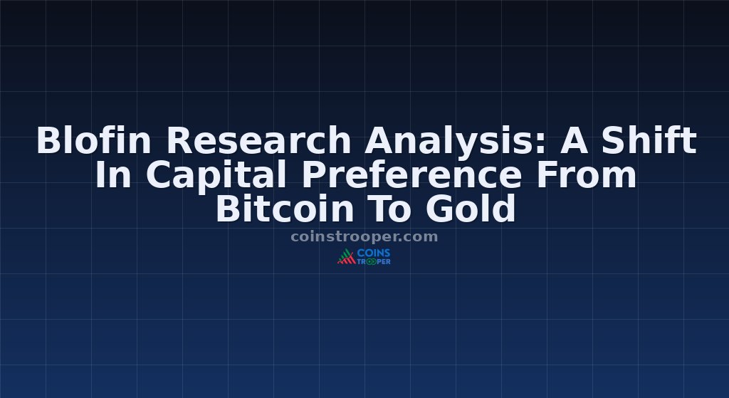 Blofin Research Analysis: A Shift In Capital Preference From Bitcoin To Gold