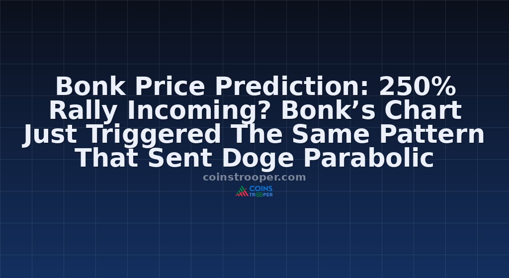 Bonk Price Prediction: 250% Rally Incoming? Bonk’s Chart Just Triggered The Same Pattern That Sent Doge Parabolic
