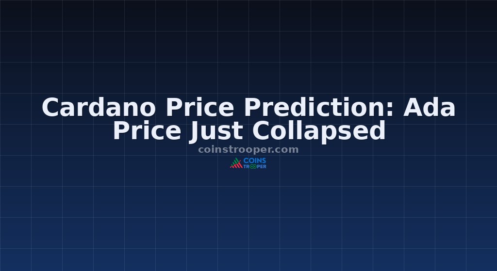 Cardano Price Prediction: Ada Price Just Collapsed