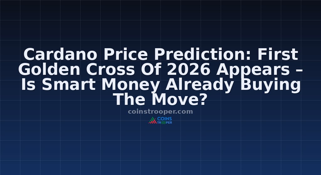 Cardano Price Prediction: First Golden Cross Of 2026 Appears – Is Smart Money Already Buying The Move?