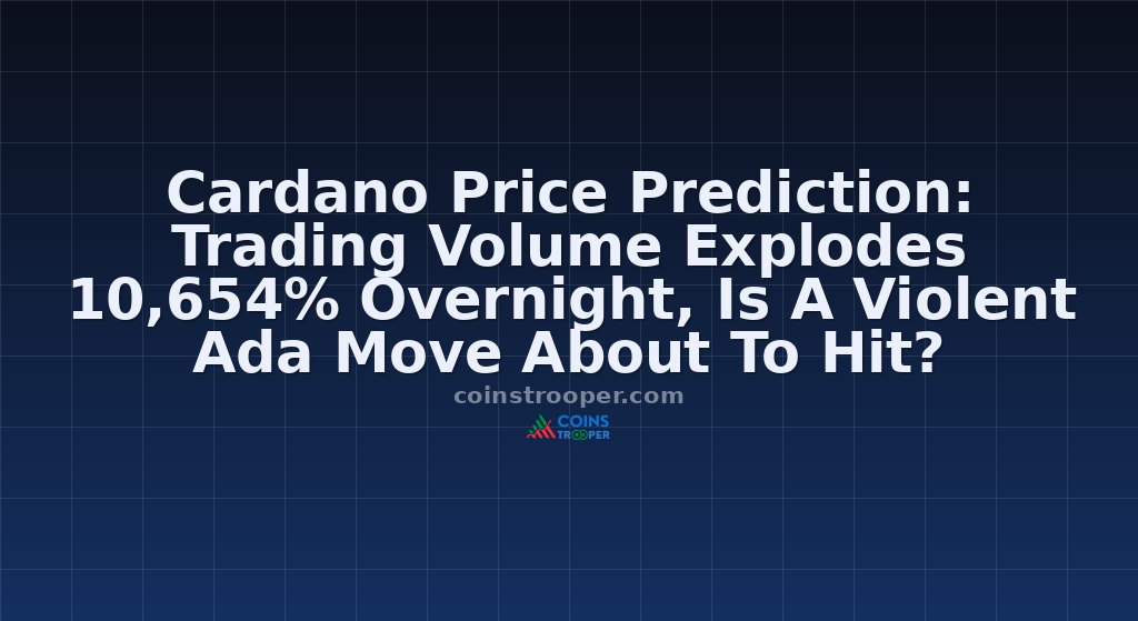 Cardano Price Prediction: Trading Volume Explodes 10,654% Overnight, Is A Violent Ada Move About To Hit?
