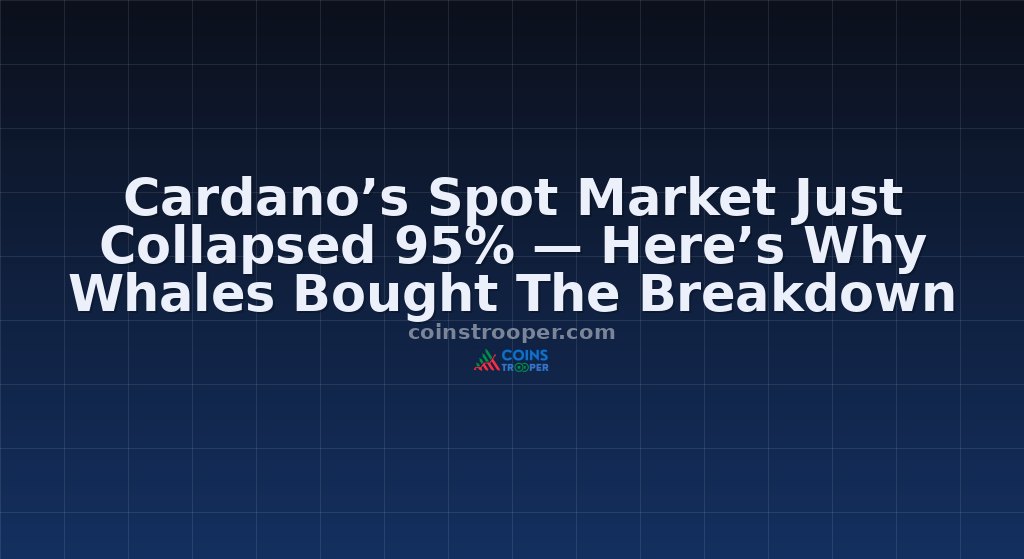 Cardano’s Spot Market Just Collapsed 95% — Here’s Why Whales Bought The Breakdown