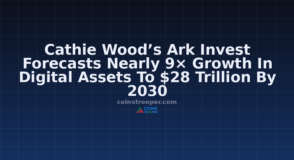 Cathie Wood’s Ark Invest Forecasts Nearly 9× Growth In Digital Assets To $28 Trillion By 2030