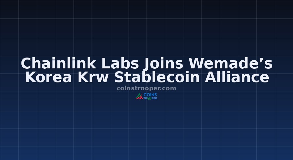Chainlink Labs Joins Wemade’s Korea Krw Stablecoin Alliance