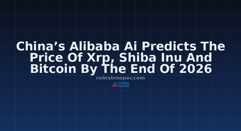 China’s Alibaba Ai Predicts The Price Of Xrp, Shiba Inu And Bitcoin By The End Of 2026