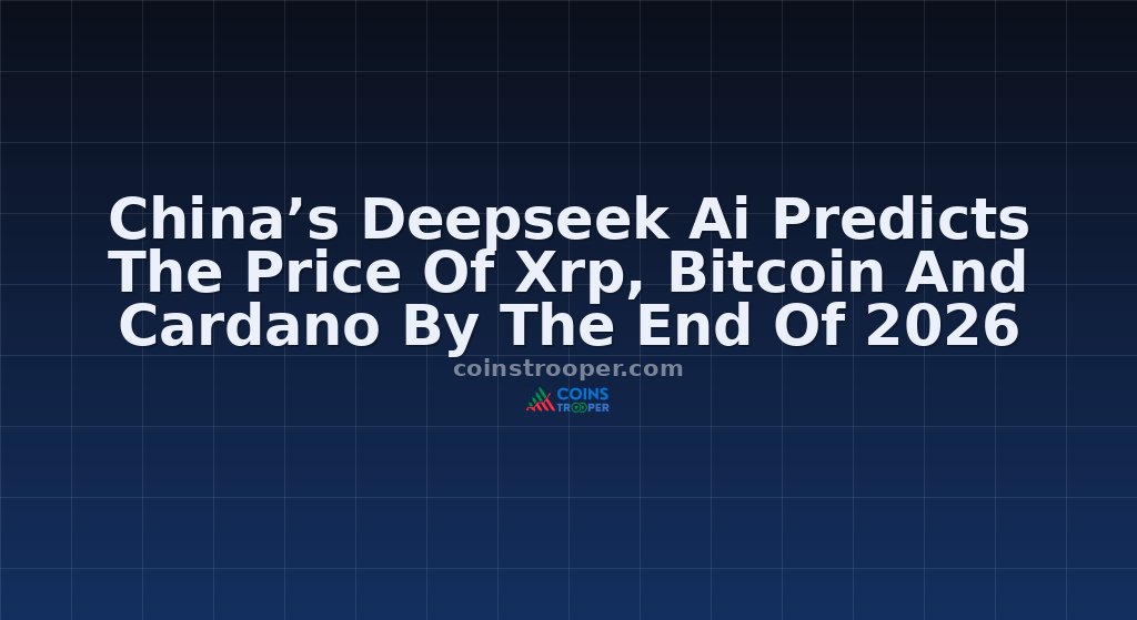 China’s Deepseek Ai Predicts The Price Of Xrp, Bitcoin And Cardano By The End Of 2026