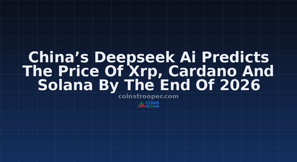 China’s Deepseek Ai Predicts The Price Of Xrp, Cardano And Solana By The End Of 2026