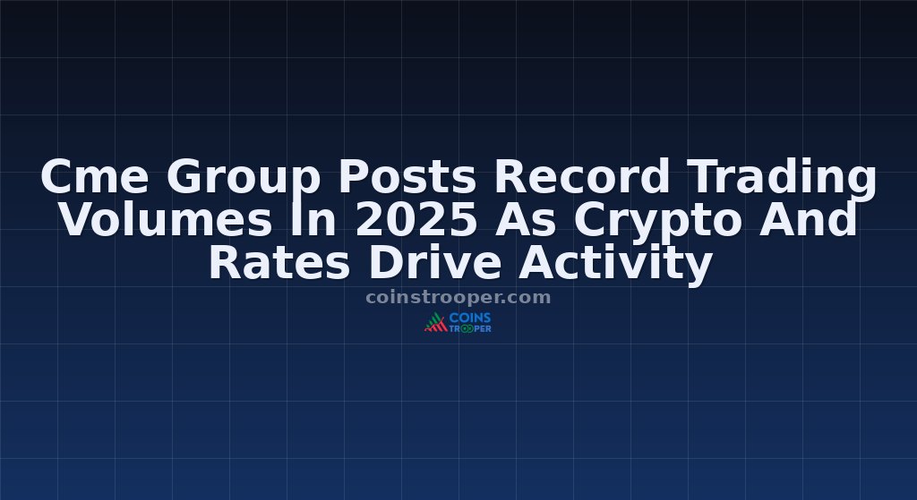 Cme Group Posts Record Trading Volumes In 2025 As Crypto And Rates Drive Activity