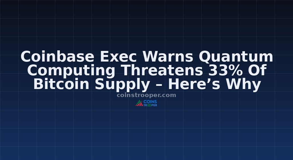 Coinbase Exec Warns Quantum Computing Threatens 33% Of Bitcoin Supply – Here’s Why