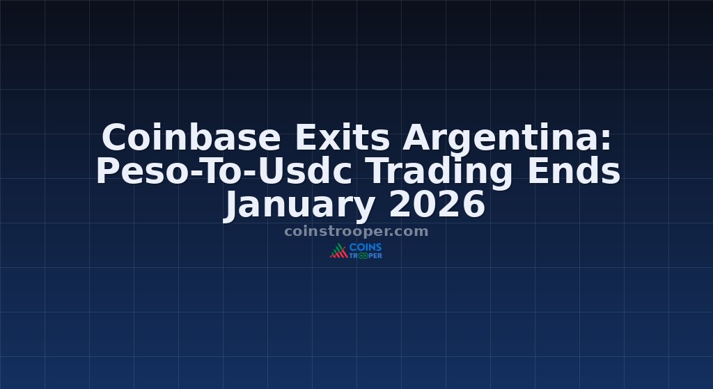 Coinbase Exits Argentina: Peso-To-Usdc Trading Ends January 2026